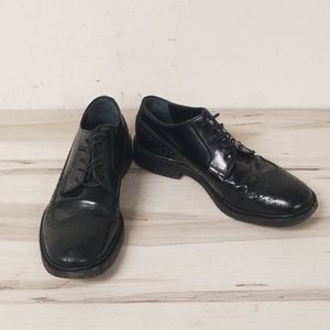 Joseph Black Brogue Leather Lace Up Shoe 40